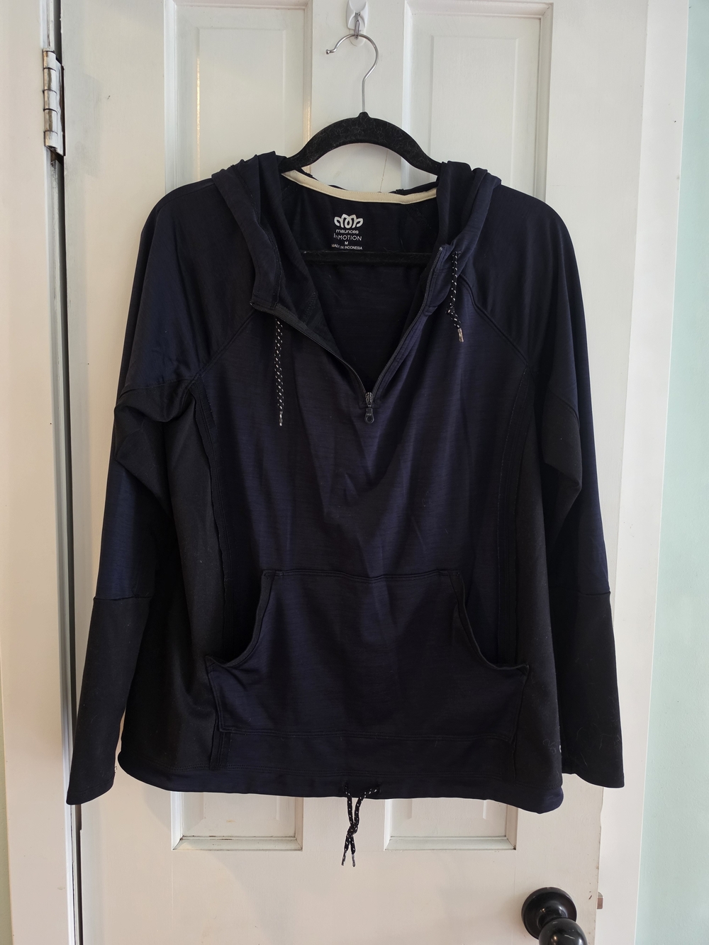 Maurices Navy Half-Zip Hooded Pullover